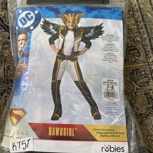 Hawkgirl DC Comics Complete Costume Girls Size M 7-8 Superman Halloween NEW
